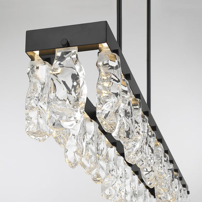 Arctic Glacier Linear LED Pendant Light in Detail.