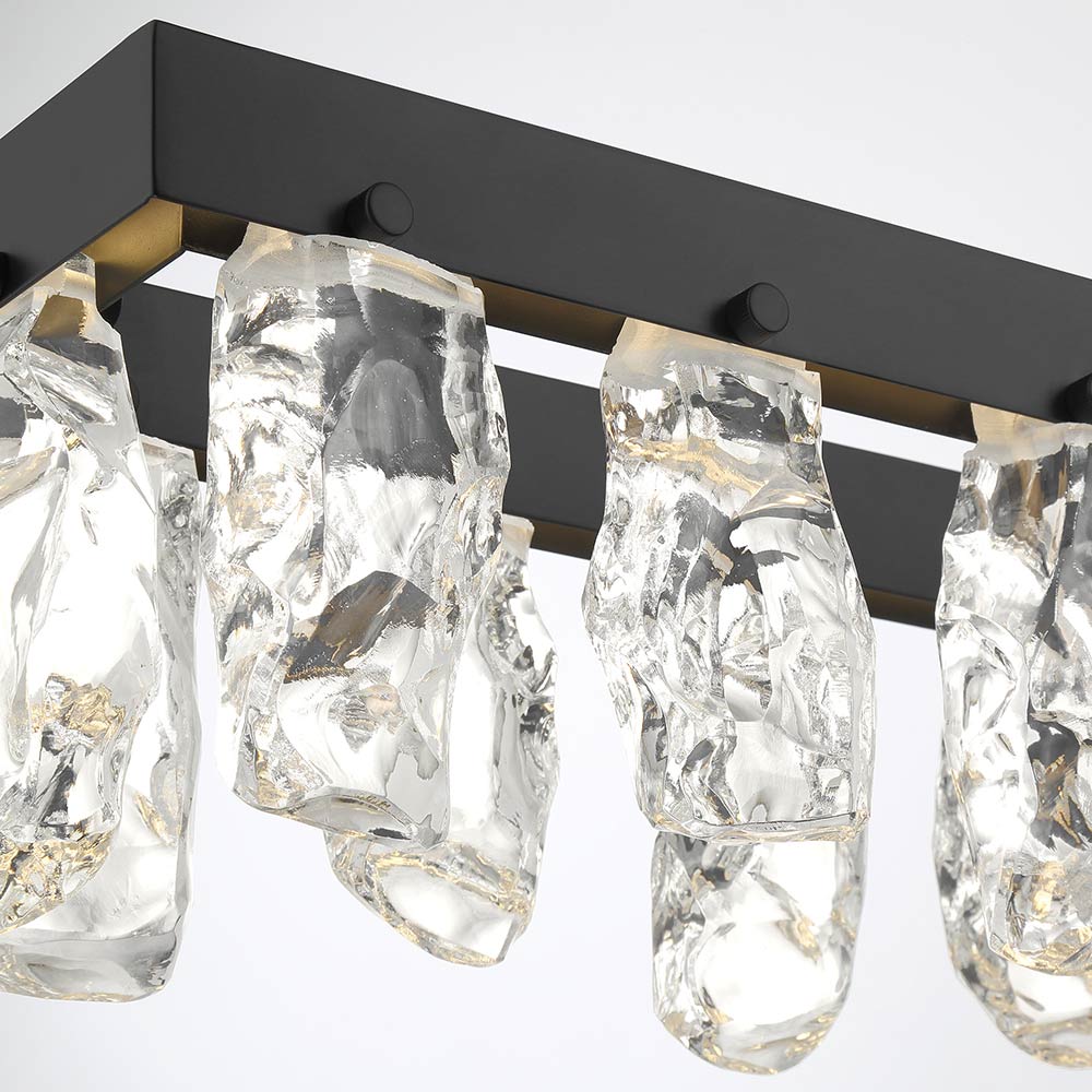 Arctic Glacier Linear LED Pendant Light in Detail.