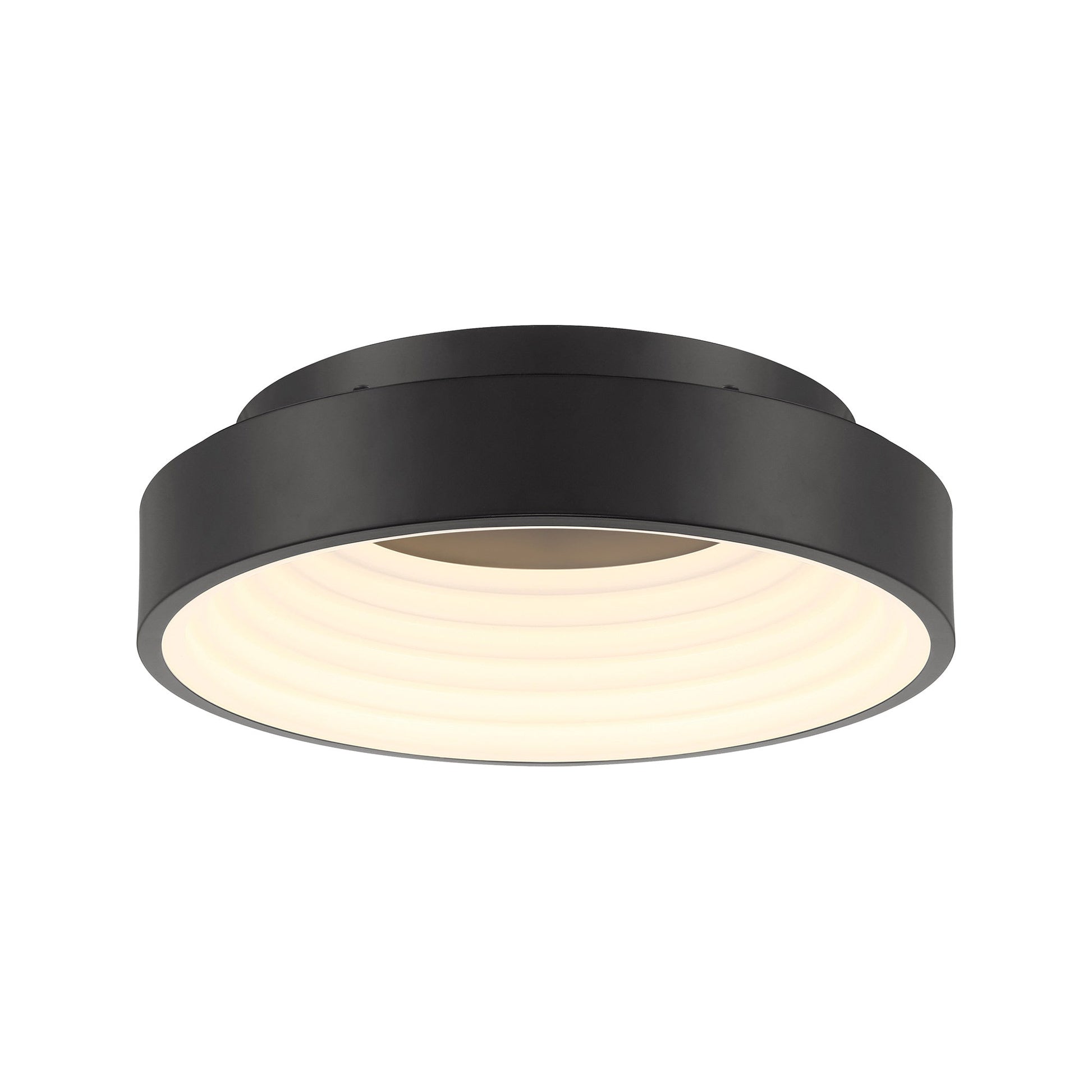Conc LED Flush Mount Ceiling Light in Coal (13-Inch).