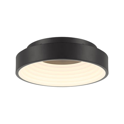 Conc LED Flush Mount Ceiling Light in Coal (13-Inch).