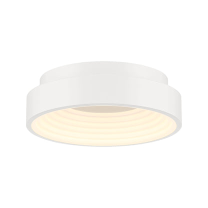 Conc LED Flush Mount Ceiling Light in Matte White (13-Inch).