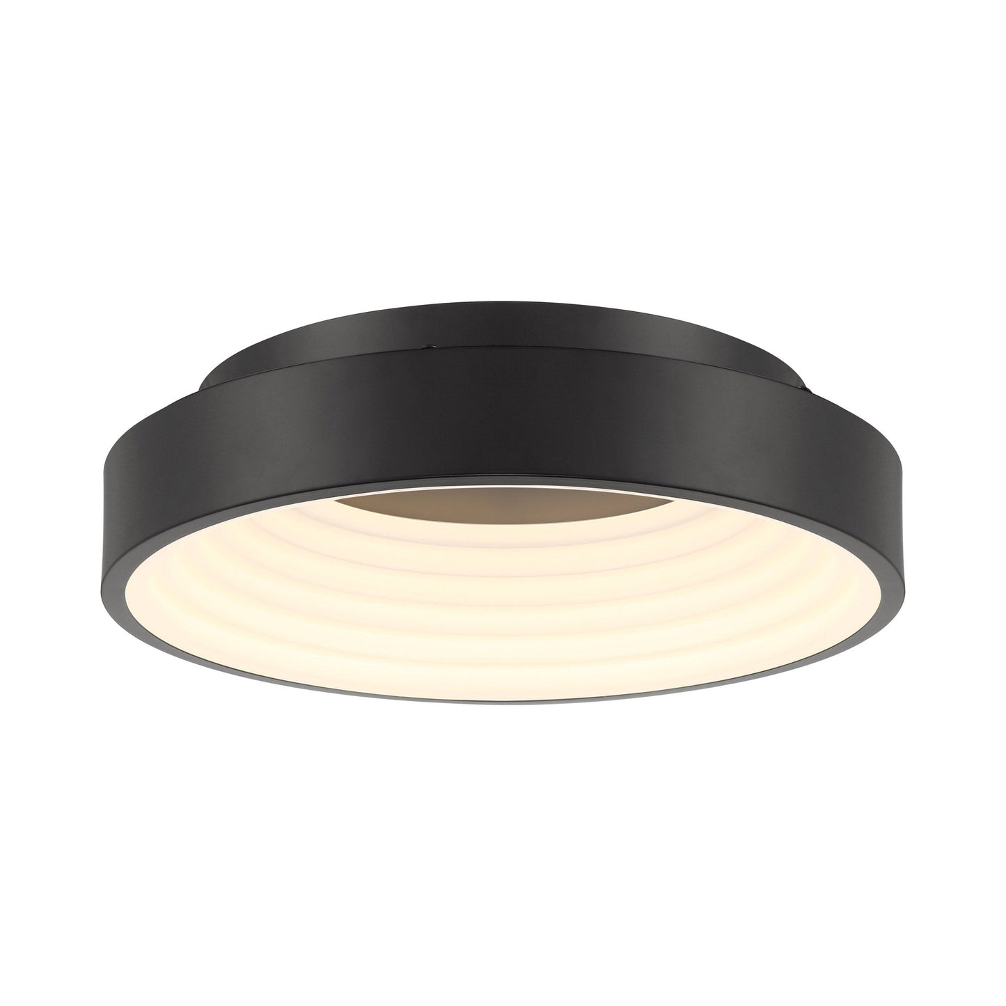 Conc LED Flush Mount Ceiling Light in Coal (15-Inch).