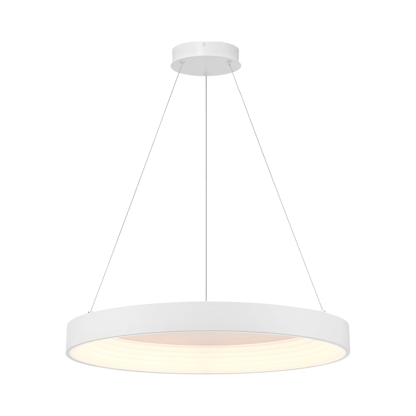 Conc LED Pendant Light in Matte White.
