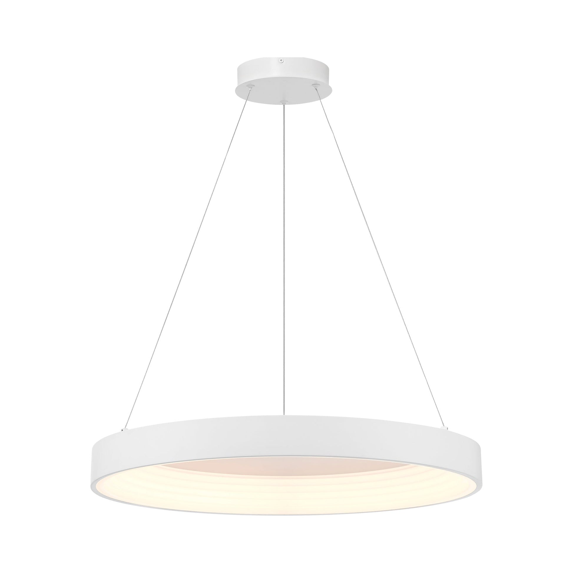 Conc LED Pendant Light in Matte White.