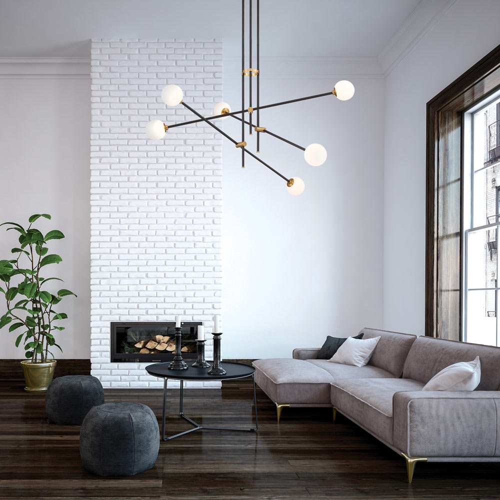 Cosmet Pendant Light in living room.