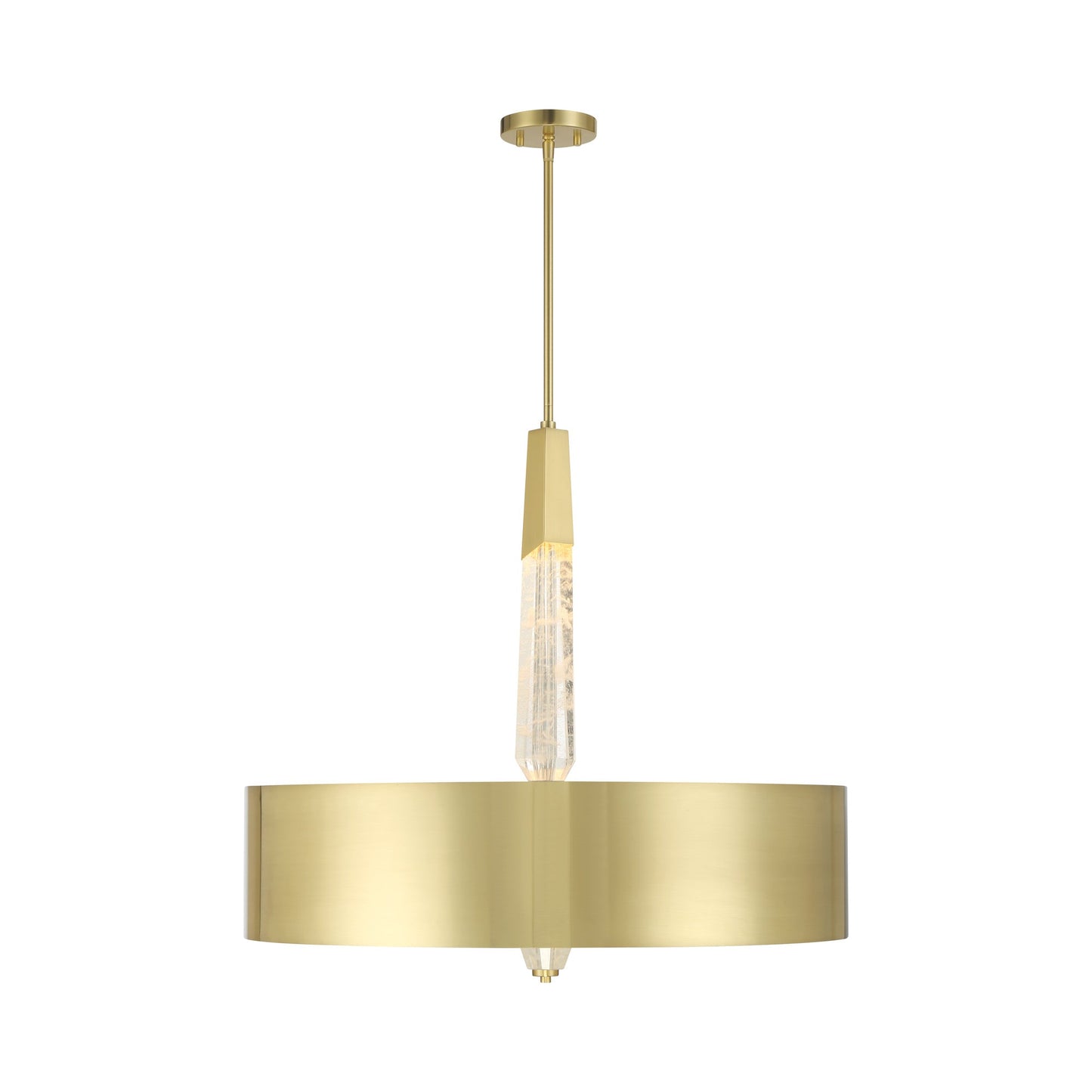Drifting Droplets LED Pendant Light in Brushed Brass.