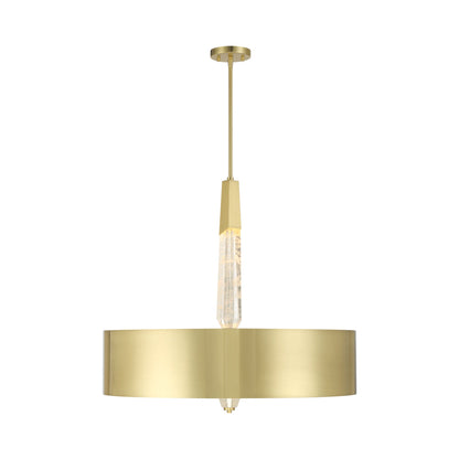 Drifting Droplets LED Pendant Light in Brushed Brass.