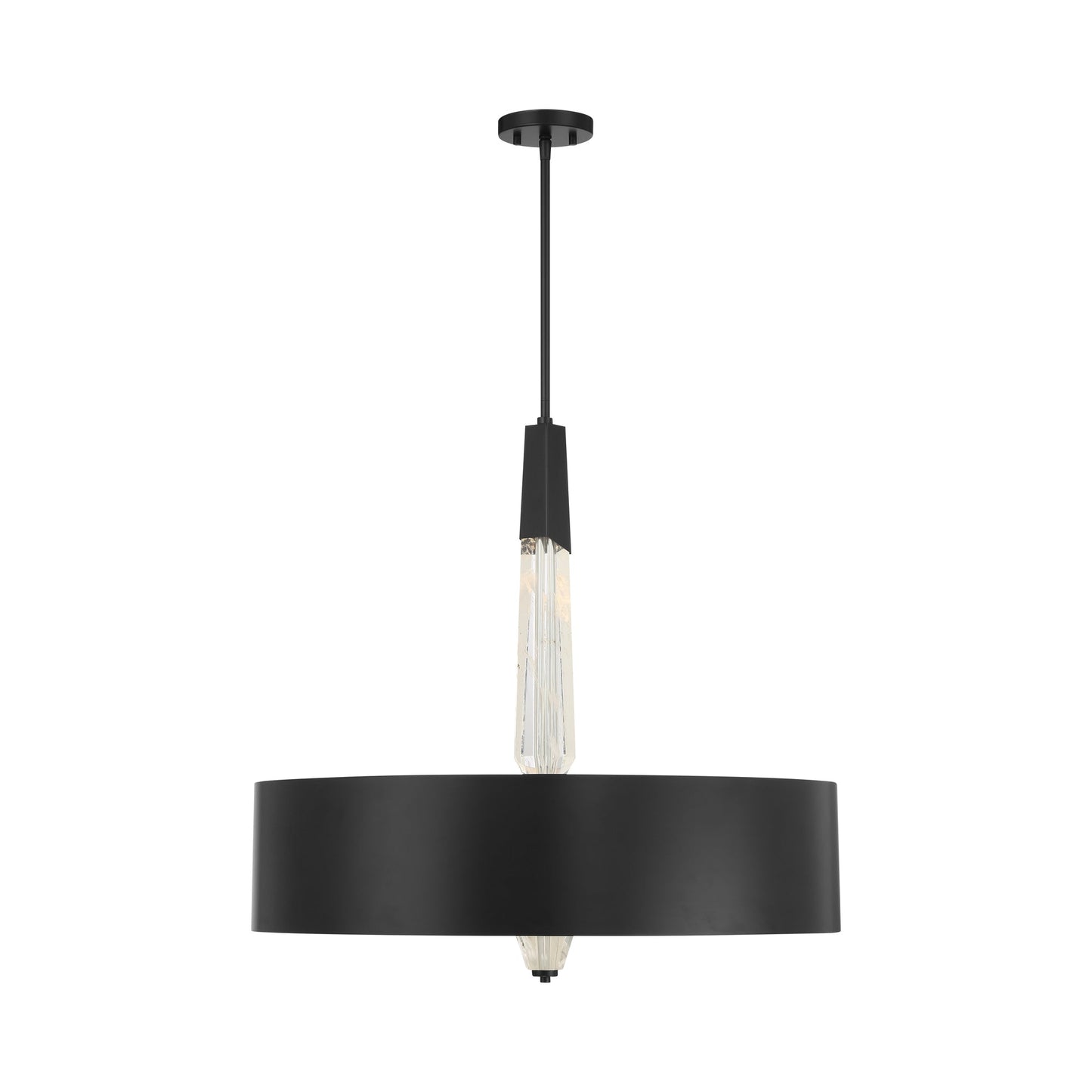 Drifting Droplets LED Pendant Light in Coal Black.