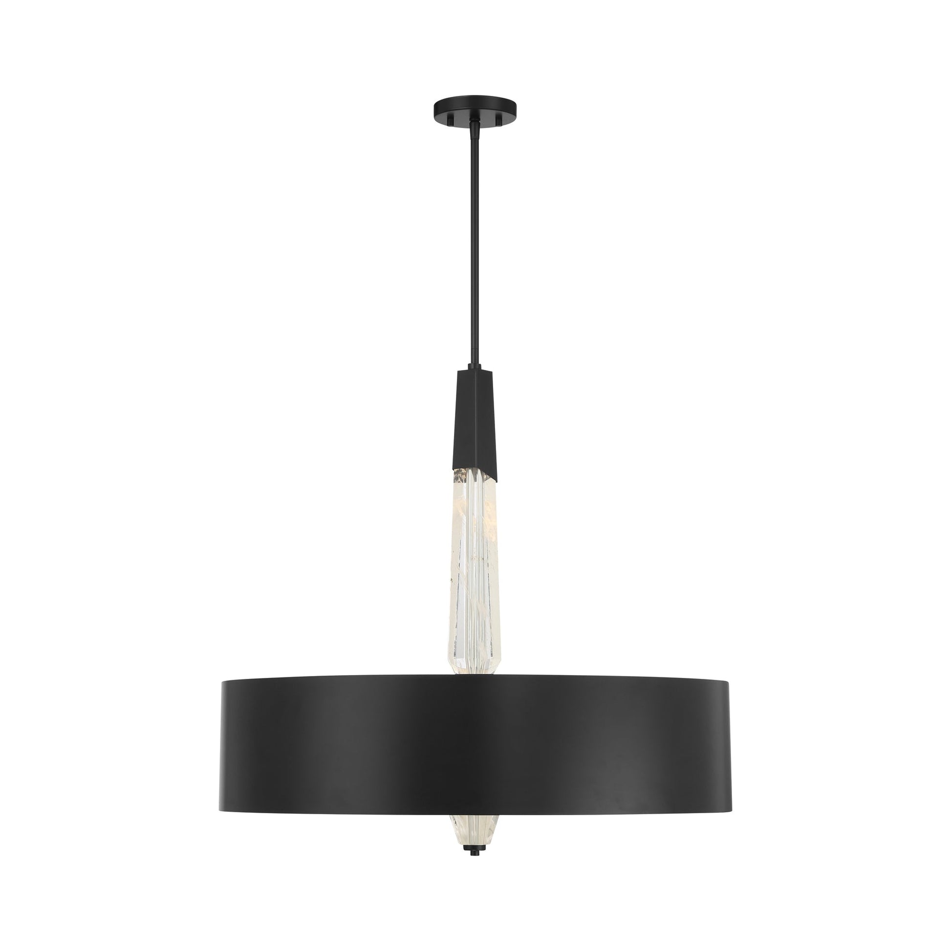 Drifting Droplets LED Pendant Light in Coal Black.