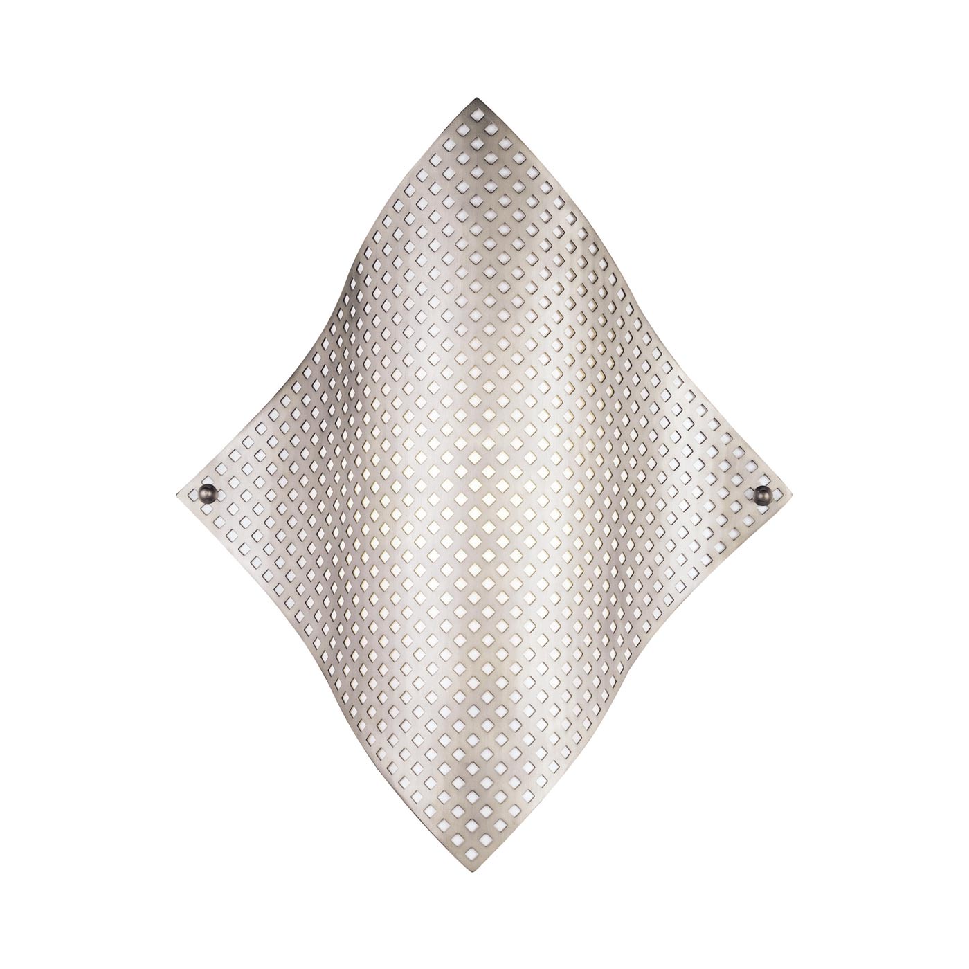 Grid Wall Light in Brushed Nickel.