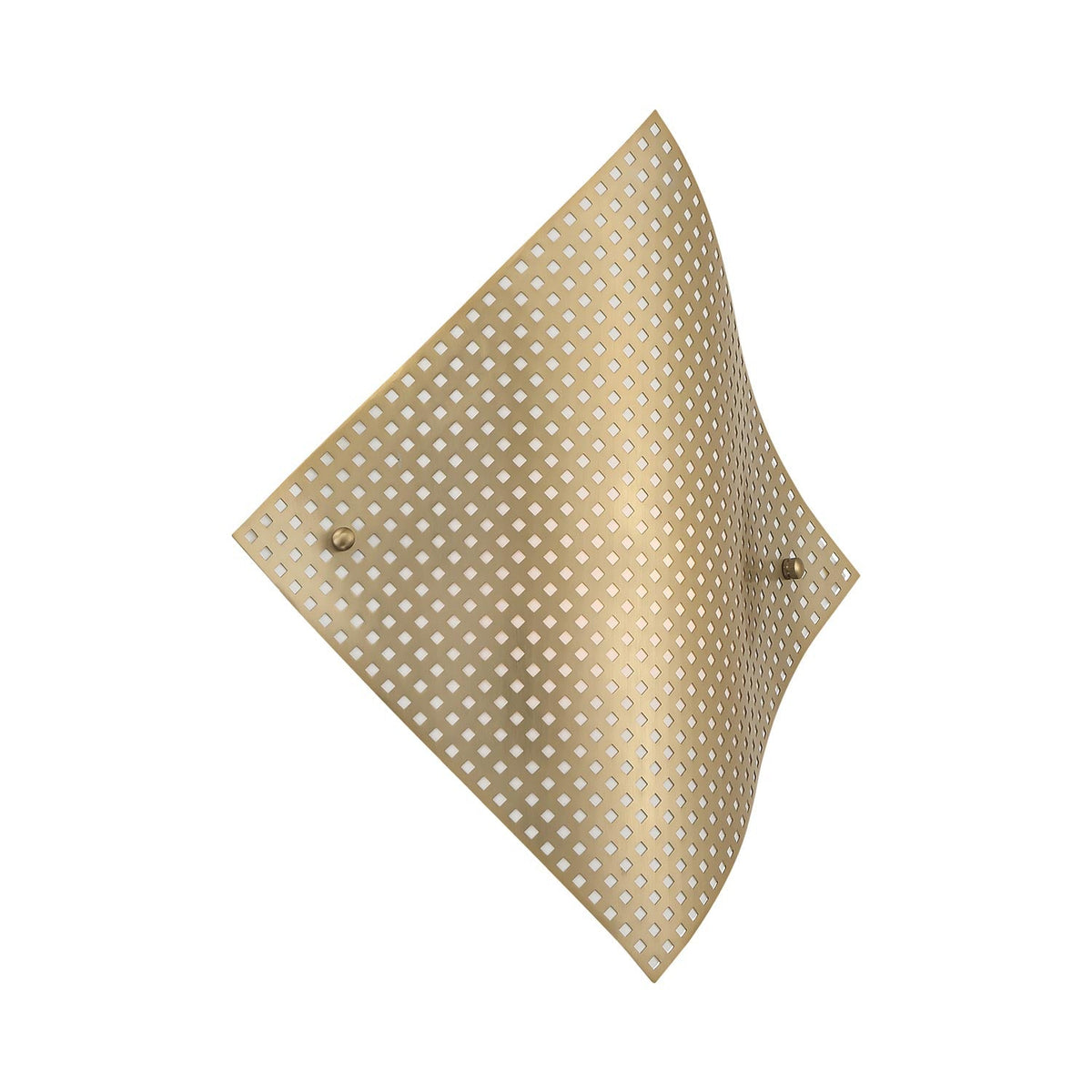 Grid Wall Light in Soft Brass.