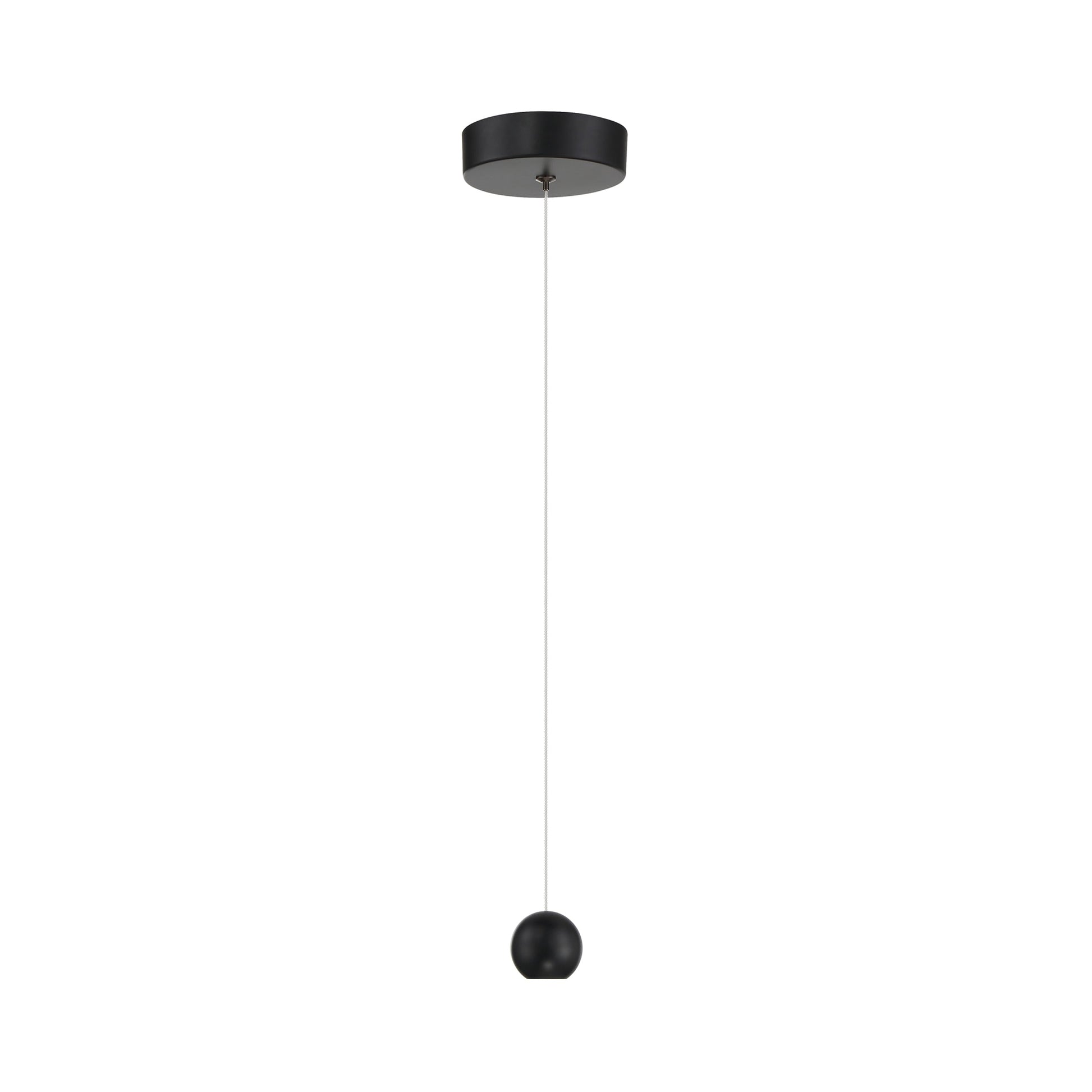 Itty LED Pendant Light in Coal Black.