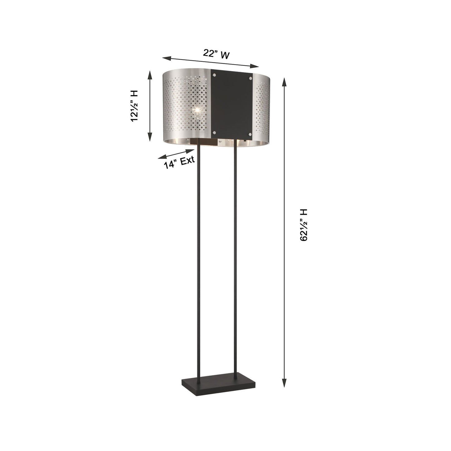 Noho Floor Lamp - line drawing.
