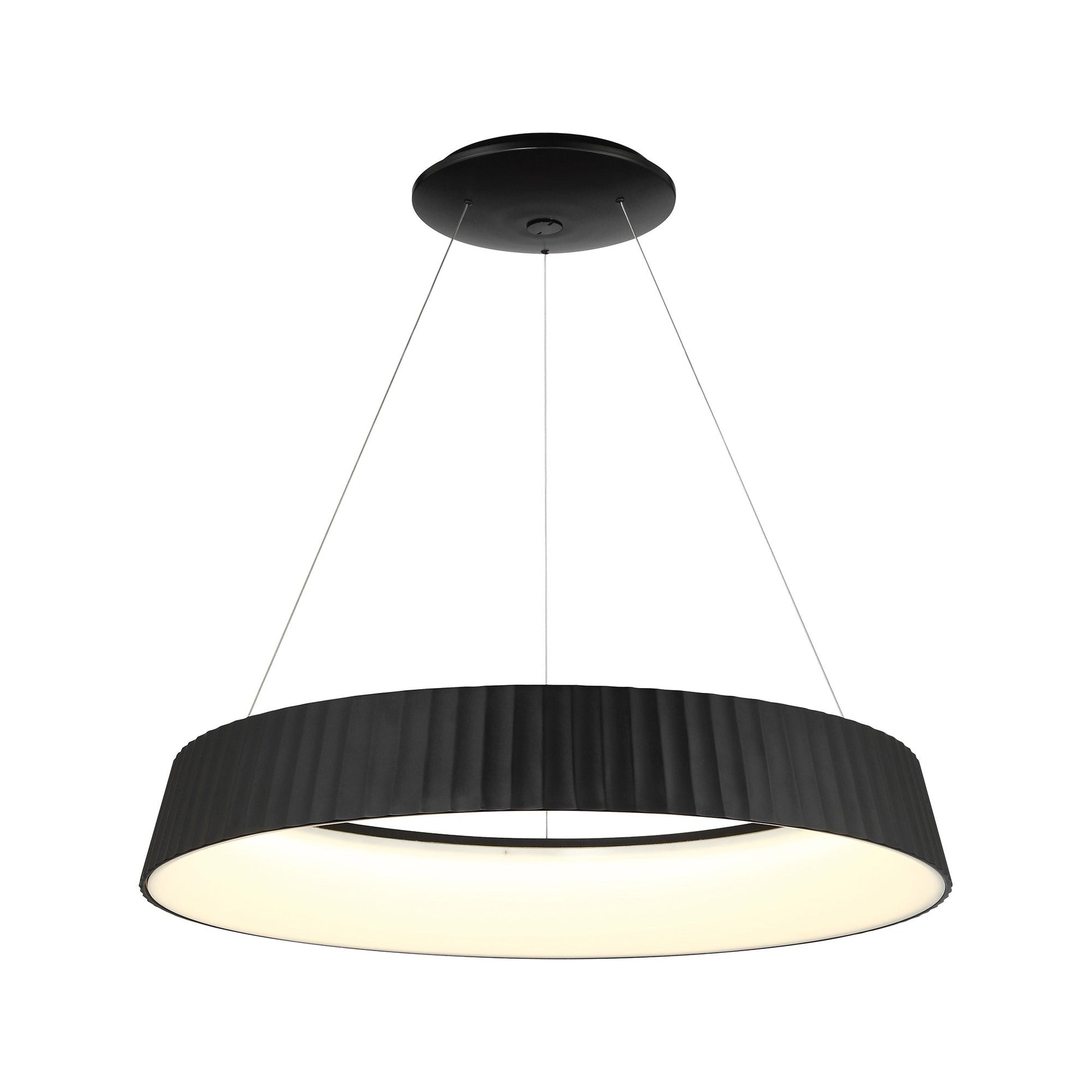 Star Gate LED Pendant Light in Coal Black (Large).