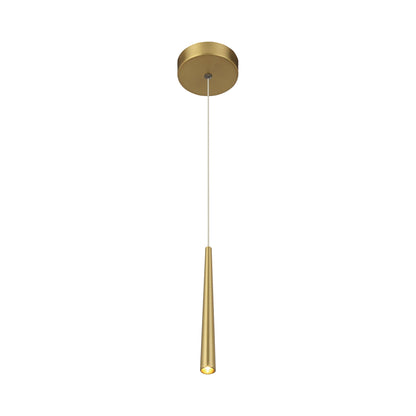 Stretch LED Pendant Light in Soft Brass.