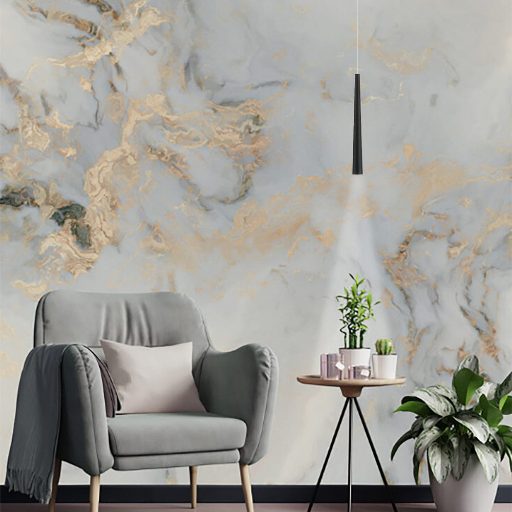 Stretch LED Pendant Light in living room.