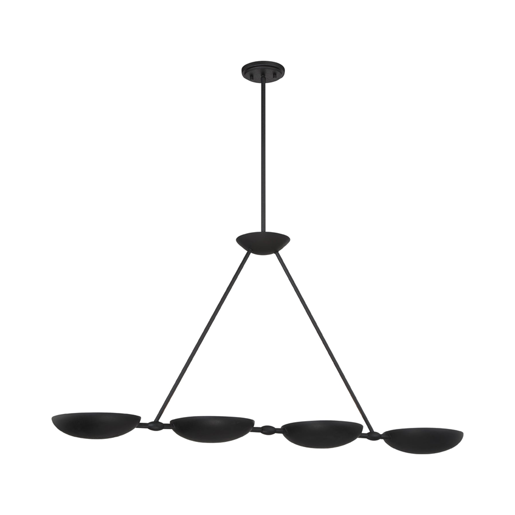 Undertas Pendant Light in Textured Coal Black.