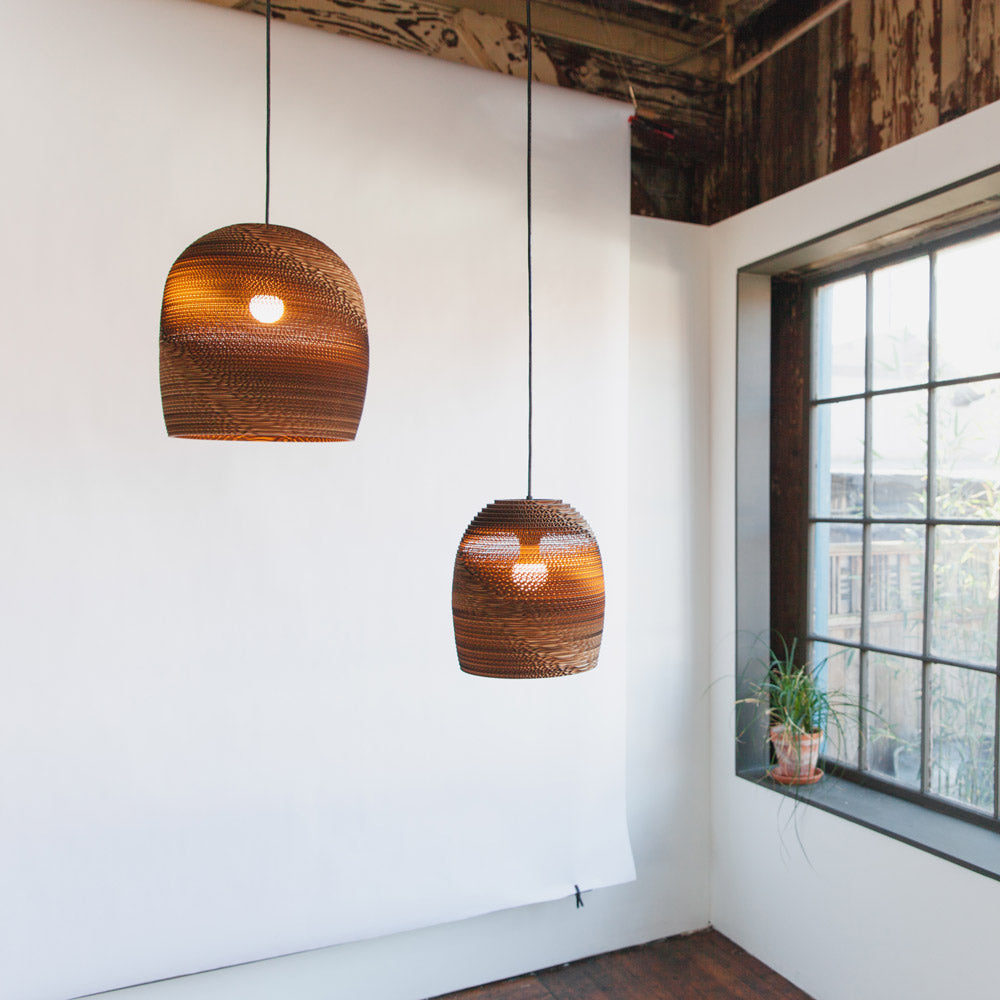 Bell Pendant Light in living room.