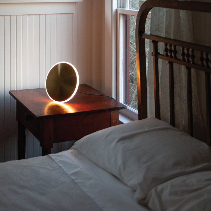 Chrona LED Table Lamp in bedroom.