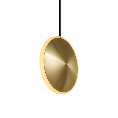 Chrona LED Vertical Pendant Light in Brass (Small).
