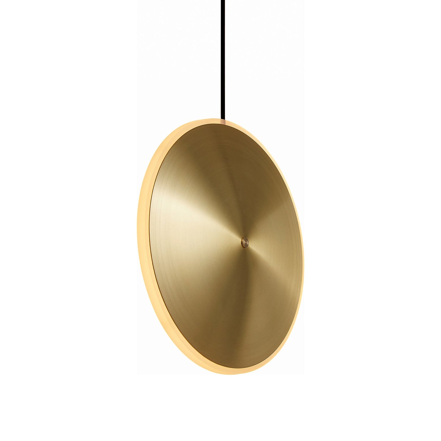 Chrona LED Vertical Pendant Light in Brass (Medium).