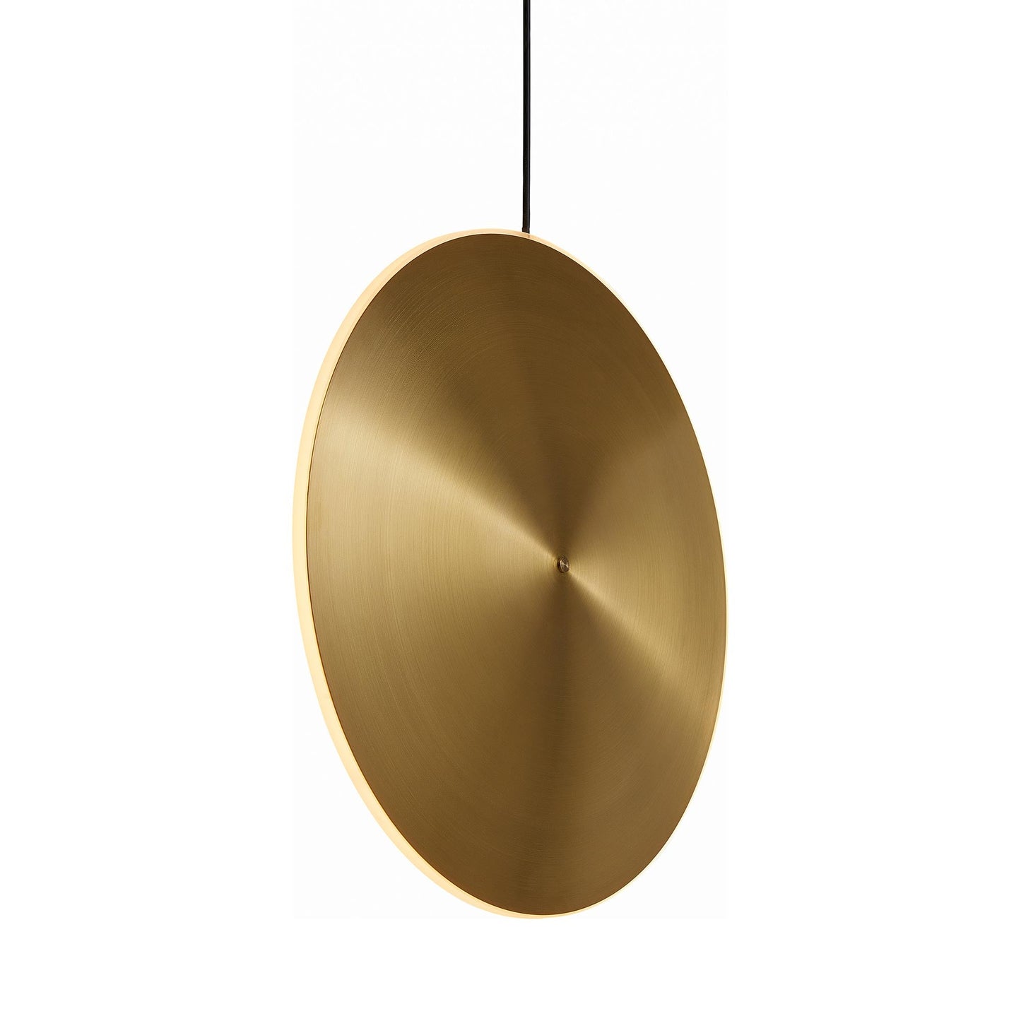 Chrona LED Vertical Pendant Light in Brass (Large).