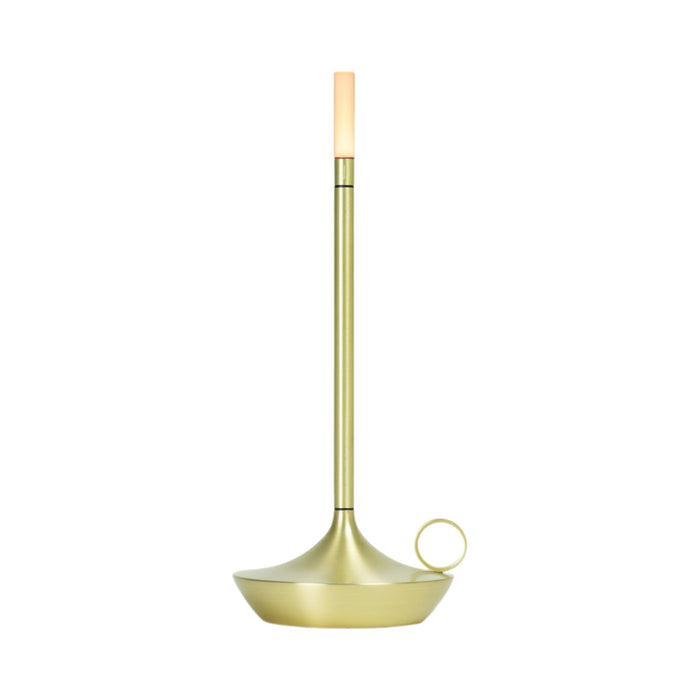 Wick LED Table Lamp in Brass.