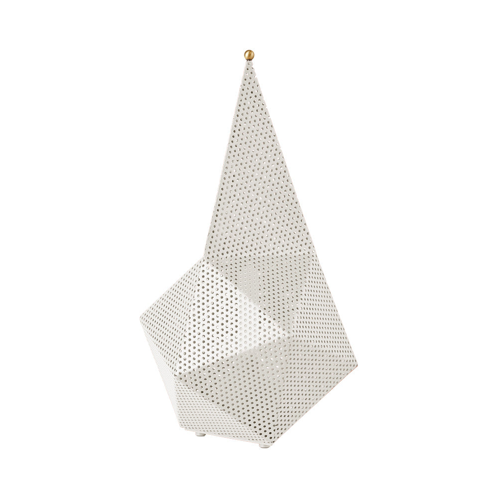 Bagdad LED Rechargeable Table Lamp in Cream White Semi Matt.