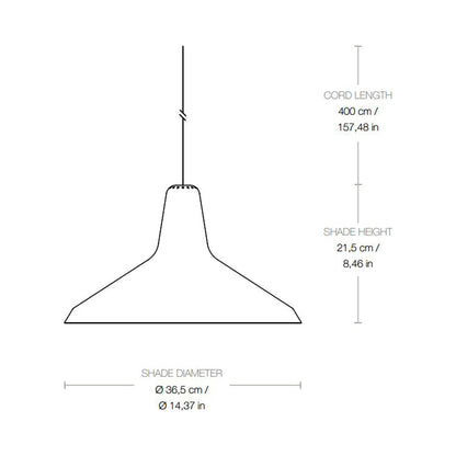 G-10 Pendant Light - line drawing.