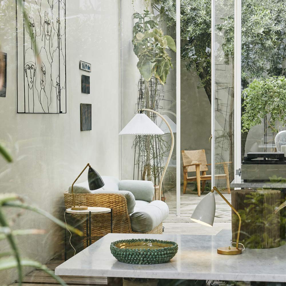 Gräshoppa Table Lamp in living room.