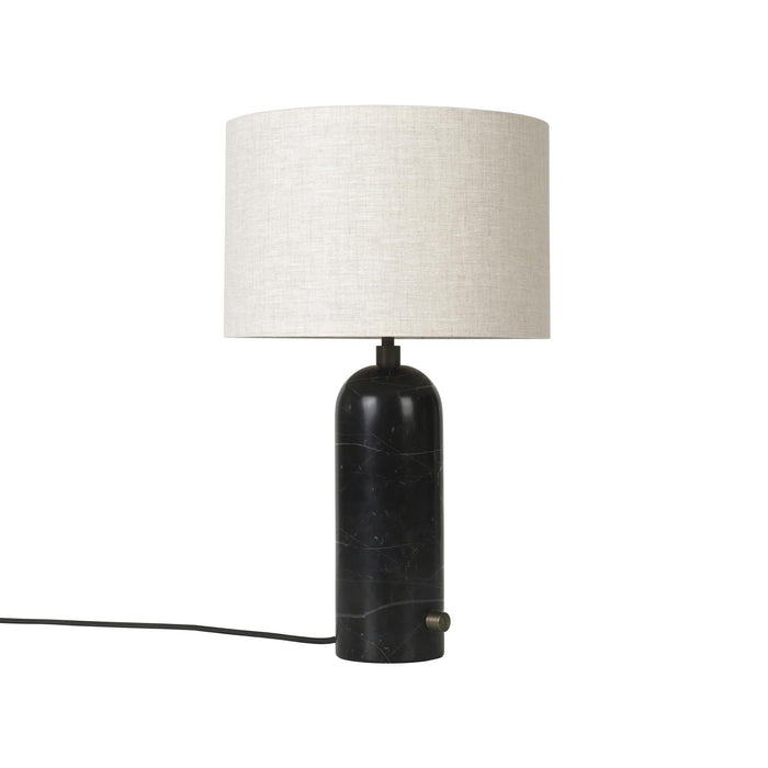 Gravity Table Lamp in Black Marble (Canvas) (Small).