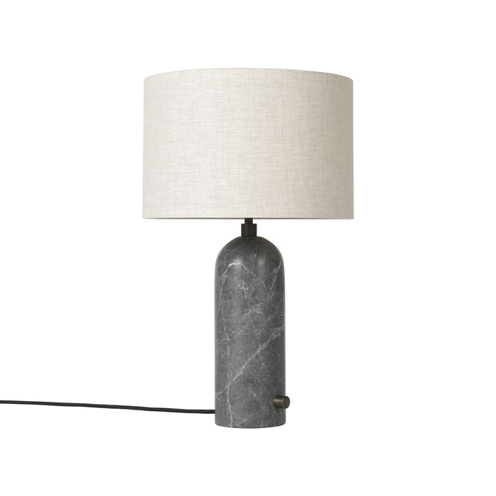 Gravity Table Lamp in Grey Marble (Canvas) (Small).
