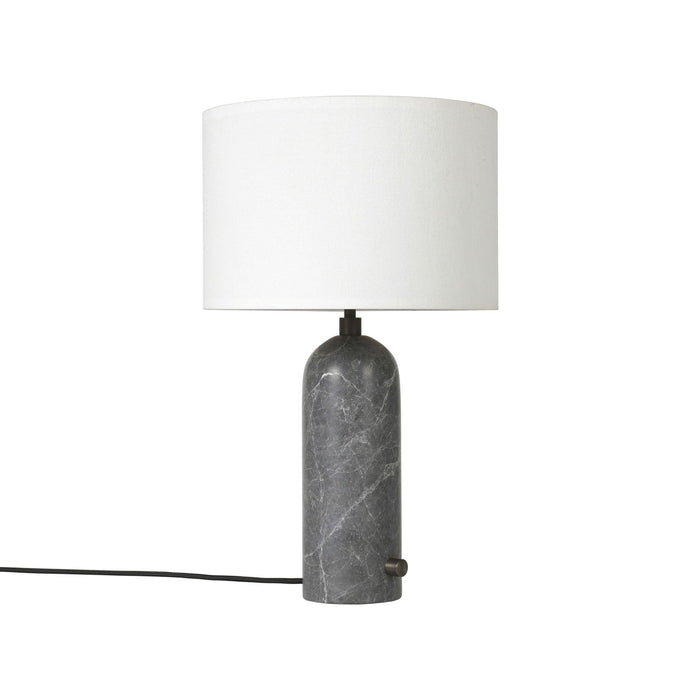 Gravity Table Lamp in Grey Marble (White) (Small).