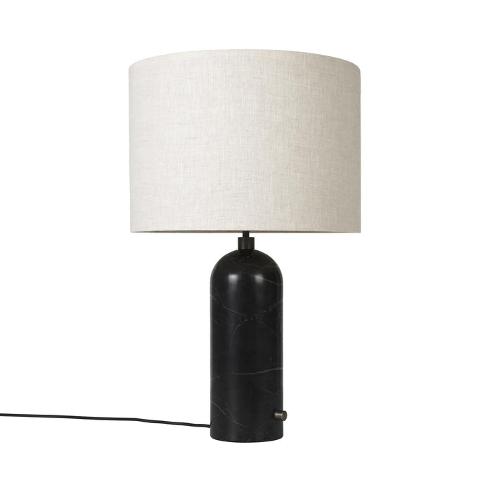 Gravity Table Lamp in Black Marble (Canvas) (Large).
