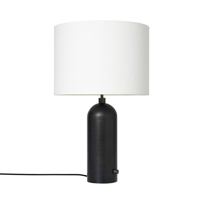 Gravity Table Lamp in Blackened Steel (White) (Large).