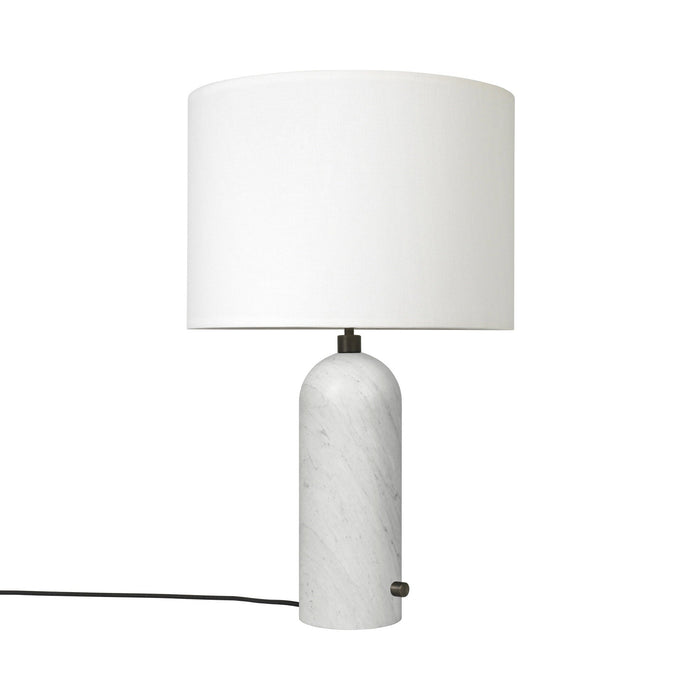 Gravity Table Lamp in White Marble (White) (Large).