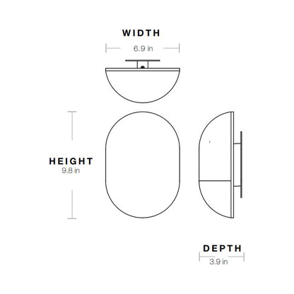 Howard Wall Light - line drawing.