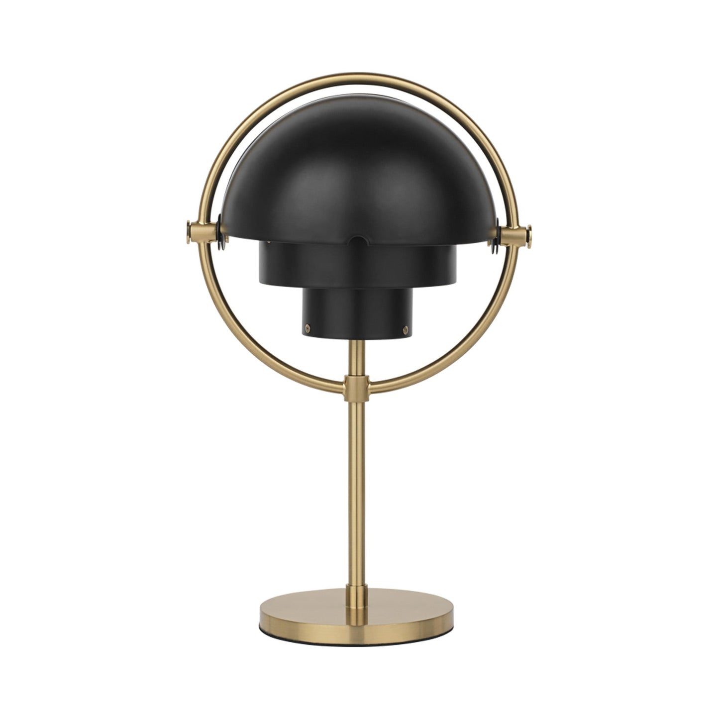 Multi-Lite LED Rechargeable Table Lamp in Brass/Black Semi Matt.