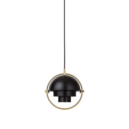 Multi-Lite Pendant Light in Brass/Black Semi Matt (Small).