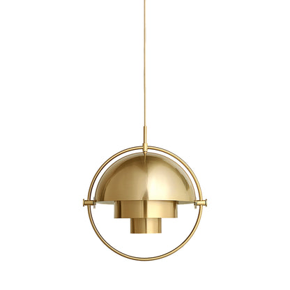 Multi-Lite Pendant Light in Brass/Shiny Brass (Large).