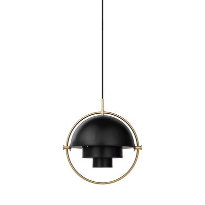 Multi-Lite Pendant Light in Brass/Soft Black Semi Matt (Large).