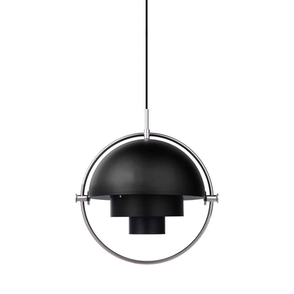 Multi-Lite Pendant Light in Chrome/Black Semi Matt (Large).