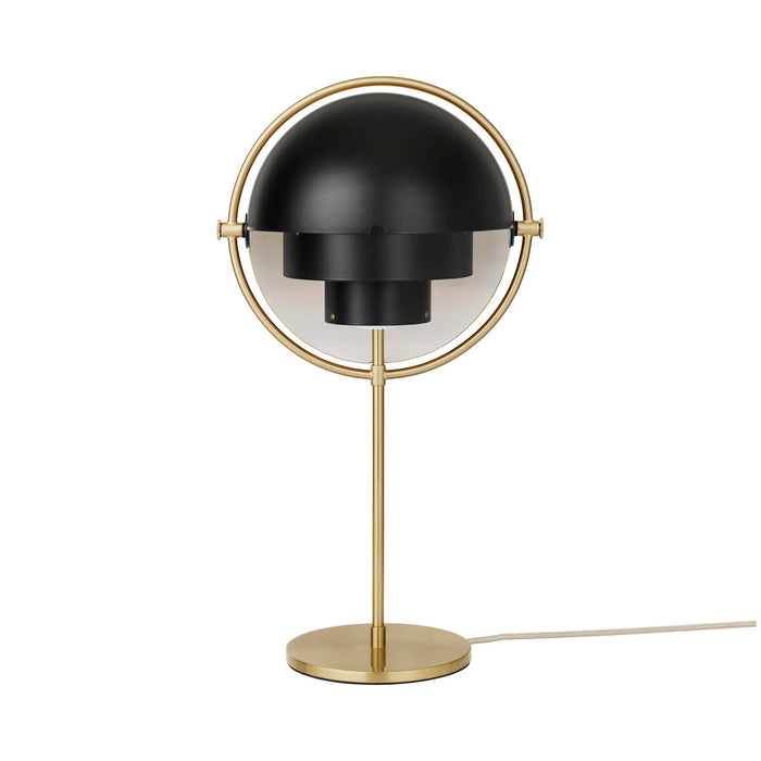 Multi-Lite Table Lamp in Brass/Black Semi Matt.