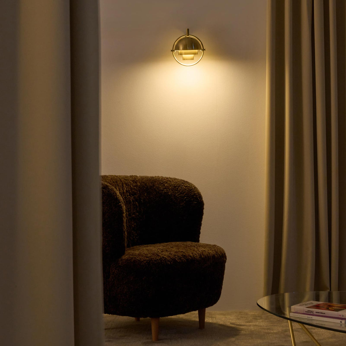 Multi-Lite Wall Light in living room.