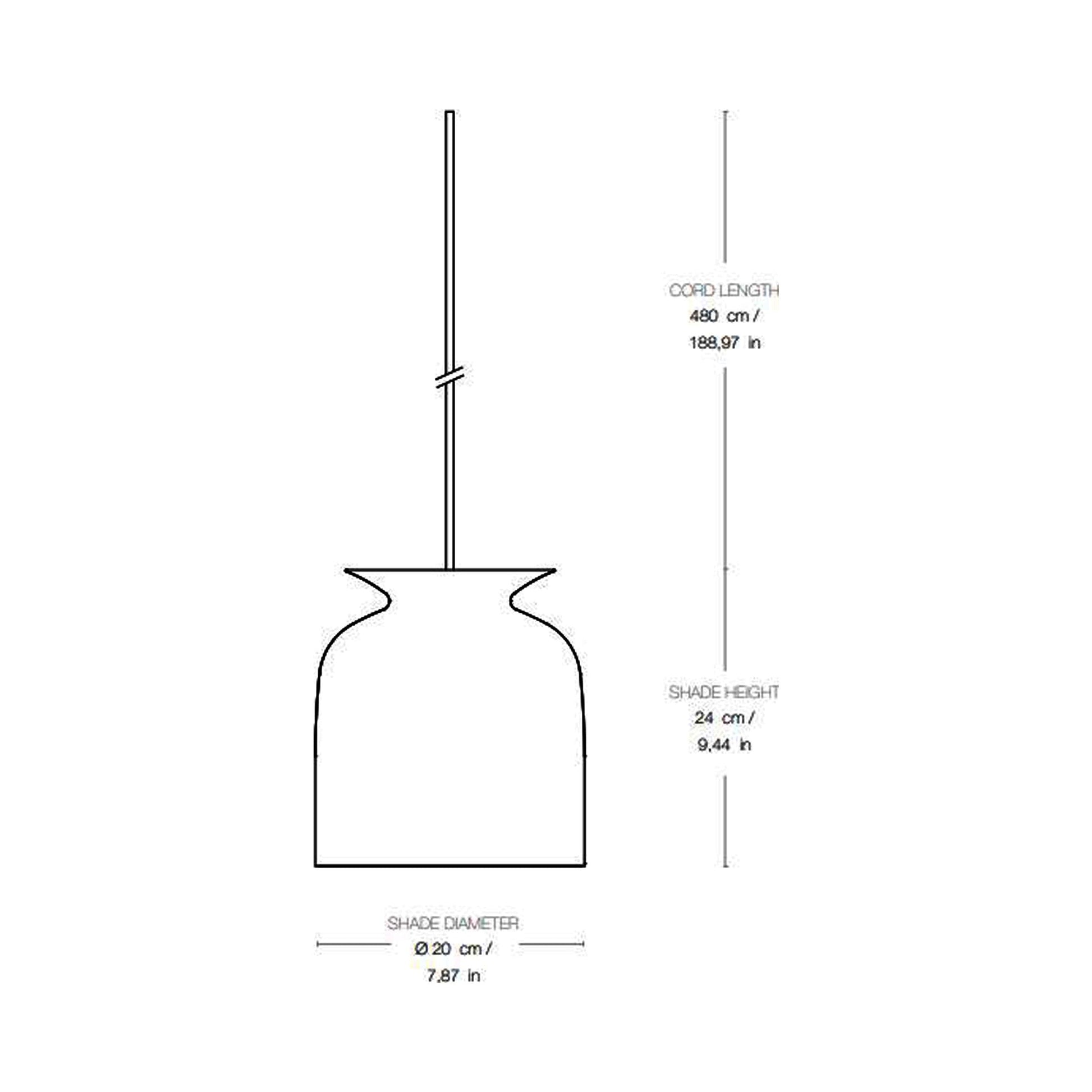 Ronde Pendant Light - line drawing.