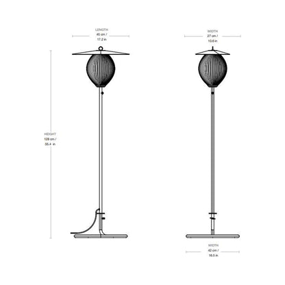 Satellite Outdoor Floor Lamp - line drawing.