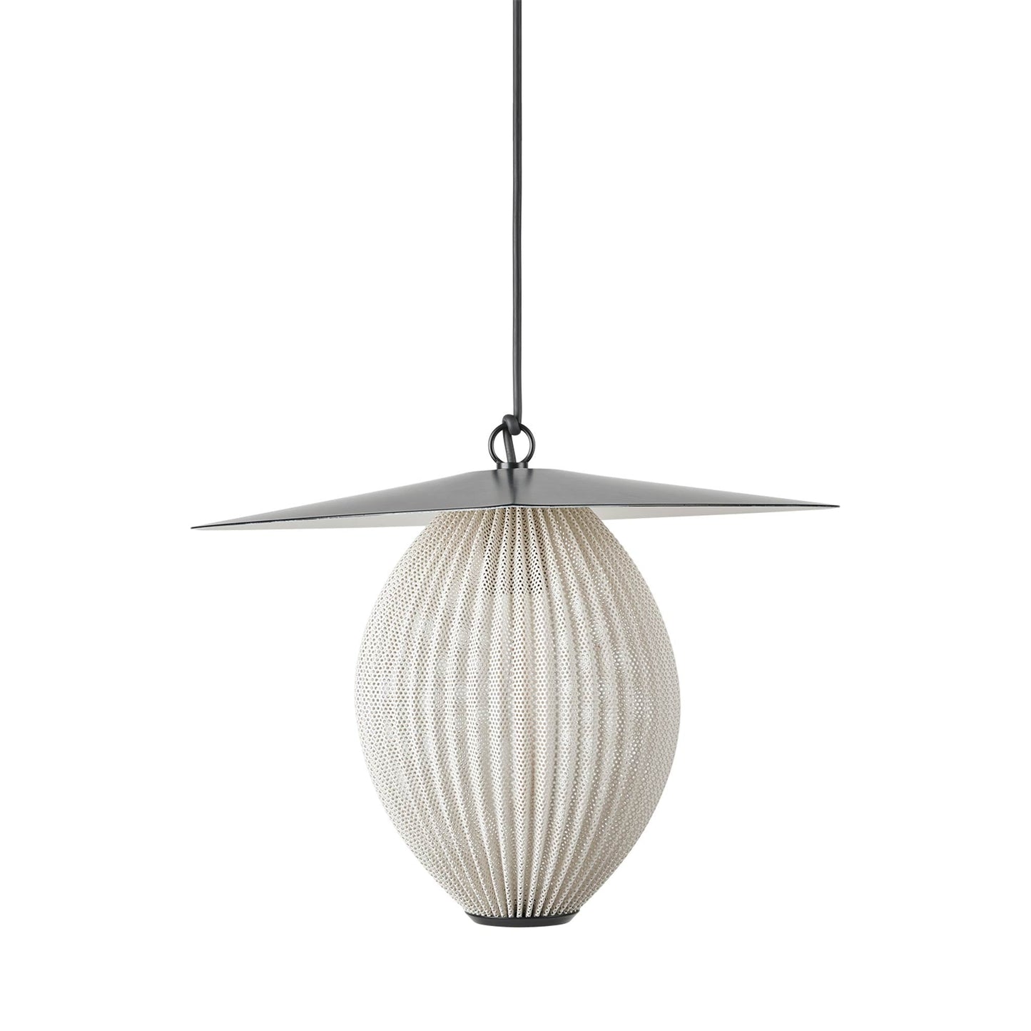 Satellite Outdoor Pendant Light in Cream White Semi Matt.