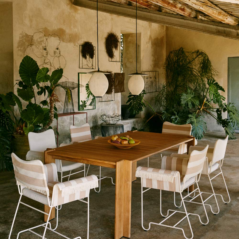 Satellite Outdoor Pendant Light in Outside Area.