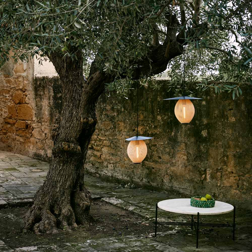 Satellite Outdoor Pendant Light in Outside Area.
