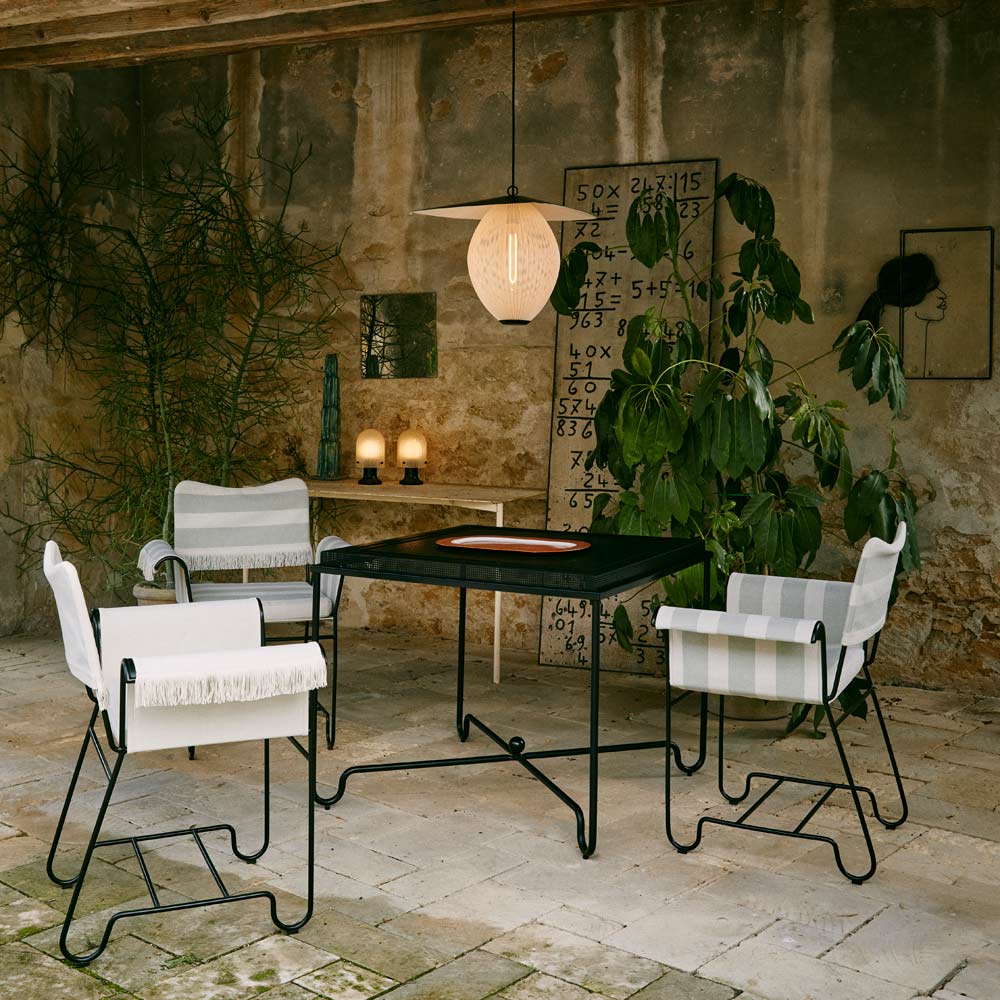 Satellite Outdoor Pendant Light in Outside Area.